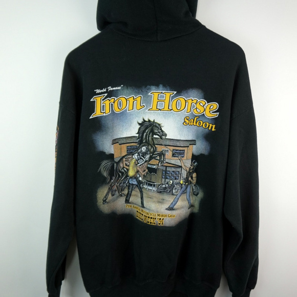 Jerzees Other - VTG Iron Horse Saloon Bike Week 1994 Zip Hoodie